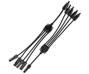 SeKi Connettore a Y a 4 prese, con cavo per la commutazione parallela di pannelli solari, set da 2 pezzi, adattatore parallelo; spina PV adatta per impianti a isole