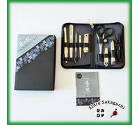Seki Edge LA G-3108 9 pezzi kit toelettatura set forbici tagliaunghie premium