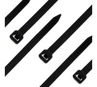 SeKi Fascette stringicavo - 100 pezzi - Nero 150 x 3,6 mm Antistrappo fino a 19 kg - Nylon PA6.6 - Autobloccanti - Set di fascette per gestione cavi, casa, officina e industria