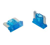 SeKi Mini LP - Fusibile a spina piatta a basso profilo, 15 A, blu, 58 V/DC, fusibile piatto per barca, camion, roulotte