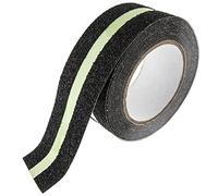 SeKi Nastro antiscivolo nero fosforescente Glow in The Dark, 50 mm x 5 metri, nastro di sicurezza antiscivolo per scale, gradini, piastrelle e pavimento; nastro antiscivolo autoadesivo
