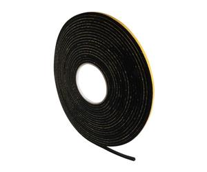SeKi Nastro sigillante in EPDM autoadesivo, 5 x 4 mm, 10 m, nero | 100% gomma cellulare EPDM, resistente ai raggi UV, all'ozono e all'invecchiamento, da -40 a +100 °C, per finestre, porte