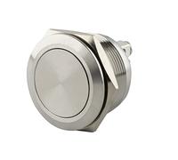 SeKi Pulsante a pressione in acciaio inox, Ø 25 mm, a forma di testa piatta, attacco a vite; pulsante campanello, vite standard