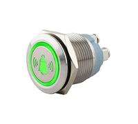 SeKi Pulsante in acciaio inox Ø 19 mm a forma di testa piatta colorata campana