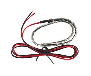 Seki strisce 30 cm 12 V; bianco freddo ~ 6000 K; Illuminazione Interni AUTO AUTO; IP65 spruzzi; 1 meter Collegamento lampadina a led, Plastica, 1.1 W