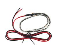 Seki Striscia 30 cm, 12 V, colore rosso, illuminazione interna auto, IP65, resistente agli spruzzi, cavo di collegamento da 1 m, in plastica, 1,1 W