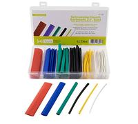 SeKi Tubo termorestringente, 2:1 pezzi, colori assortiti, 80 pezzi, in 6 misure (30 x 1, bianco, 10 x 2,5 mm, giallo, 20 x 4 mm, nero, 10 x 6 mm, verde, 6 x 10 mm, blu, 4 x 13 mm rosso) ciascuno 10 cm