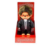 Sekiguchi 244058-Monchhichi Originale, Figura Sposo, Altezza Circa 20 cm, Peluche Marrone, 244058