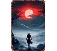 Sekiro, poster decorativo in latta a tema anime, per soggiorno, bar, 30,5 x 20,3 cm