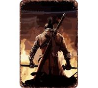 Sekiro Shadows Die Twice Anime Poster Retro Divertente Targa in Metallo Targa Targa in Latta Targa in Latta Decorazione da Parete Casa per Esterni 20,3 x 30,5 cm