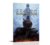 Sekiro Shadows Die TwicePoster per camera da letto estetica su tela da parete per soggiorno pittura moderna decorazione familiare artista bagno paesaggio con cornice, stile 60 x 90 cm