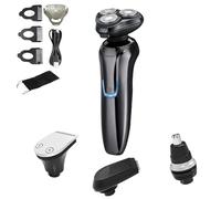 Sekoda Pro 8 Rasoio elettrico, testa galleggiante 4D, ricarica rapida, motore silenzioso, lame a doppia pista, impermeabile IP6X (nero, rasoio + set da tre pezzi)