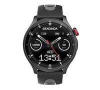 Sekonda 47mm Active Pro GPS Smart Watch in nero con cinturino in silicone nero