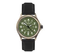 Sekonda Altitude 30103 - Orologio analogico al quarzo da uomo, con datario, cinturino in pelle nera, 43 mm, cinturino in pelle nera, Vintage