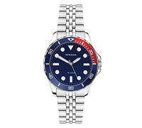 Sekonda Balearic - Orologio al quarzo da donna, 33 mm, con display analogico e cinturino in acciaio inox argentato, Blu, Bracciale
