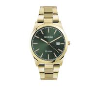 Sekonda Color Pop - Orologio al quarzo da uomo, 41 mm, con display analogico della data, cinturino in acciaio inossidabile dorato 1996.