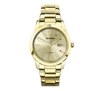 Sekonda Color Pop Orologio da donna al quarzo da 34 mm, con display analogico della data, cinturino in acciaio inossidabile dorato 40428.