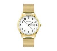 Sekonda Easy Reader - Orologio al quarzo da donna, 36 mm, con display analogico giorno/data e cinturino in acciaio inox, Oro, Bracciale