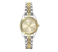 Sekonda Francis - Orologio classico da donna, 26 mm, bicolore con cinturino in lega bicolore e quadrante color champagne