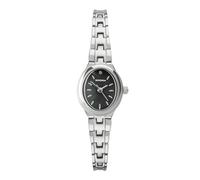Sekonda Megan - Orologio analogico da donna, ovale, classico, 21 mm, con quadrante in madreperla, Argento/nero.
