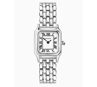 Sekonda - Monica - Orologio a lancette da donna da 20 mm con cassa rettangolare in lega argentata, cinturino argentato in lega e quadrante bianco One Size