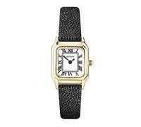 Sekonda Monica - Orologio al quarzo da donna, 20 mm, con display analogico e cinturino in pelle, colore: bianco, Nero , Cinturino