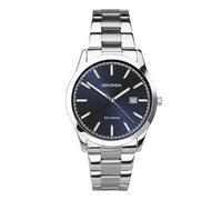 Sekonda Orologio Al quarzo Uomo, misura cassa 43.00mm con quadrante Blu Analogico e cinturino Argento in Acciaio inossidabile 1943