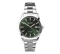 Sekonda Orologio Al quarzo Uomo, misura cassa 43.00mm con quadrante Verde Analogico e cinturino Argento in Acciaio inossidabile 1946