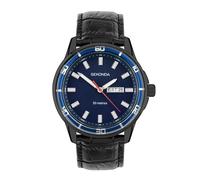 Sekonda Orologio analogico da uomo Midnight quadrante 44mm, blu, nero., giapponese