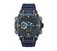 Sekonda Orologio analogico digitale da uomo, cassa in plastica da 49 mm e cinturino, Blu navy, Cinturino