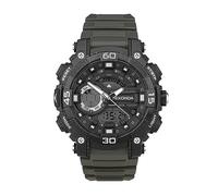 Sekonda Orologio analogico digitale da uomo, cassa in plastica da 49 mm e cinturino, grigio, Cinturino