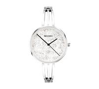 Sekonda - Womens Stardust - Orologio con quadrante argentato da 36mm con bracciale semirigido in lega di metalli-Argento One Size