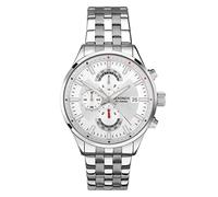 Sekonda Speed Mens 44mm Orologio al quarzo con datario analogico e cinturino in acciaio inox, Argento, Bracciale