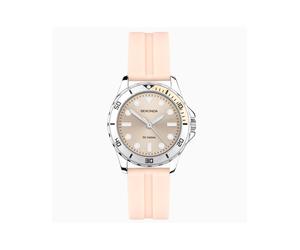 Sekonda - Womens Balearic - Orologio con quadrante color pesca da 35mm con cinturino in gomma-Rosa One Size