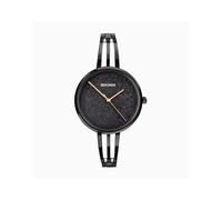 Sekonda - Womens Stardust - Orologio con quadrante nero da 36mm con bracciale in lega di metalli semirigido One Size