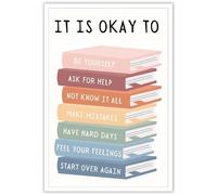 SEL Classroom Posters for Kids, Emotions & Feelings Chart, Mental Wellness Wall Art for Calming Corner, It's Okay to Feel Print, Teacher Resources (Unframed,16x24inch(40x60cm))