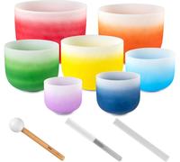 Sela Crystal Chakra Set 7 pcs Set di ciotole di cristallo Multi
