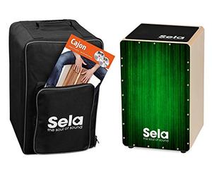 Sela SE 131 EN Varios Green Cajon Set con Zaino, Pad, Metodo Inglese, CD e DVD