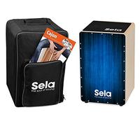 Sela SE 148 NL Set Cajon con Zaino, Pad e Libro in Olandese, CD e DVD, Blu