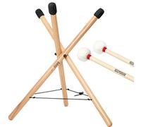 Sela SE199 - Supporto medio per percussioni in legno di faggio + bacchette Keepdrum 1 paio