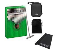 Sela SE248 Kalimba Mogano 17 Verde + Panno in microfibra Keepdrum