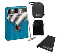 Sela SE249 Kalimba Mogano 17 blu + panno in microfibra Keepdrum
