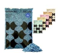 SELAS Cera Depilatoria Perle 800g Blu - Cera a Caldo Senza Strisce per Viso e Corpo, Pelli Sensibili, Ceretta Brasiliana, Perle Professionali Alta Qualità, Hard Wax Beans. Più opzioni