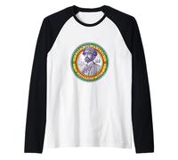 Selassie Emperor Portrait Classic Postage Stamp Ethiopian Maglia con Maniche Raglan