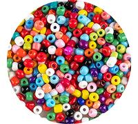 SELCOA Perle di Riso in Vetro Moda opache 200 Pezzi 4 mm Perline sparse Multicolori Adatte per Accessori di Gioielli Fai da Te di Moda