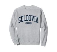 Seldovia Alaska AK College University Style Blu Felpa