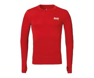 Select Maglia a Compressione da Uomo a Maniche Lunghe, Uomo, Maglietta., 5690210333, Colore: Rosso, 10-12