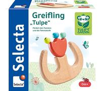 Selecta 61074 Tulips Garden, tulipano giocattolo da afferrare, 9,5 cm, in legno