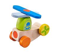 Selecta - Aereo “Klettini”, giocattolo da impilare in legno, 5 pezzi, 62079