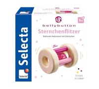 Selecta - Giocattolo da afferrare con sonaglio “Sternchenflitzer”, in legno, rosa, 7 cm, 64001